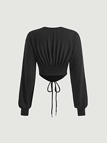 Ivbut duksericu za žene- čipka s prednjim kapljicama pulover ramena