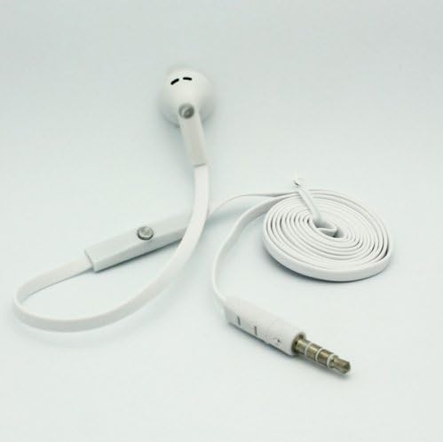 Ravne ožičene bijele ručne ruke Mono slušalice s jednim slušalicama za ušir za ušir za djevičansku mobilnu HTC Desire, Virgin Mobile