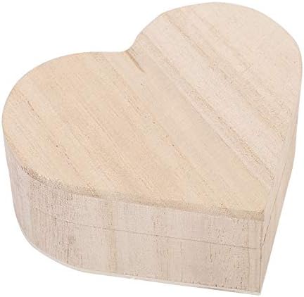 Topincn drvena kutija u obliku srca, kutija za skladištenje nakita drvena kutija za sitnicu magnetsku kopču Mala kutija za nosač prstena