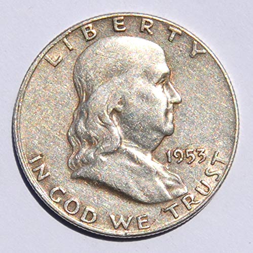 1953. D Sjedinjene Američke Amerike Benjamin Franklin kovanica pola dolara vrlo fino