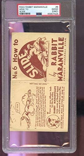 1936 R344 Nacionalni chicle zec Maranville 6 Kako klizati PSA ocjena karte - bejzbol ploča s rookie karticama