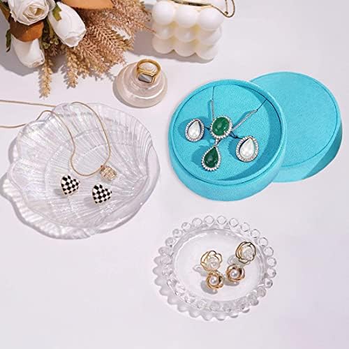 Trendlooks Mini Ogrlica Set Box BEARVET kutija za setove nakita, prsten, naušnice, izvrsno za prijedlog, angažman, vjenčanje, ceremonija