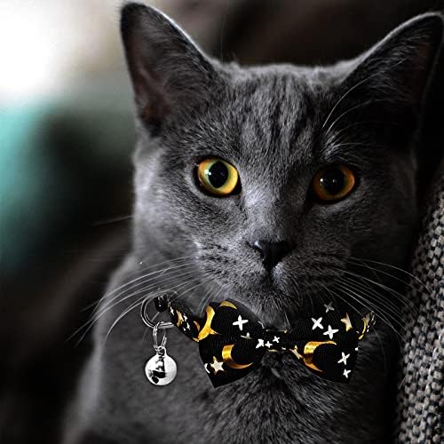 2 kom personalizirane ogrlice za mačke s leptirom, podesive ogrlice za mačiće s bočnim oznakama za mačke