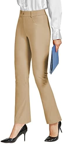 Chinfun ženske joga haljine hlače Ravna noga/bootcut rastezaljke radne radovi na slobodu uredske poslove casual golf hlače 4 džepa