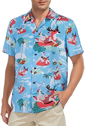 Zando tiskana havajska košulja s kratkim rukavima za muškarce cvjetna gumba dolje košulja u ležernoj aloha košulja košulje na plaži