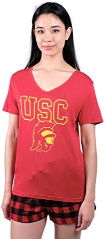 Ultra igra NCAA ženska odjeća za spavanje meka majica i flanel kratke hlače salon pidžama set