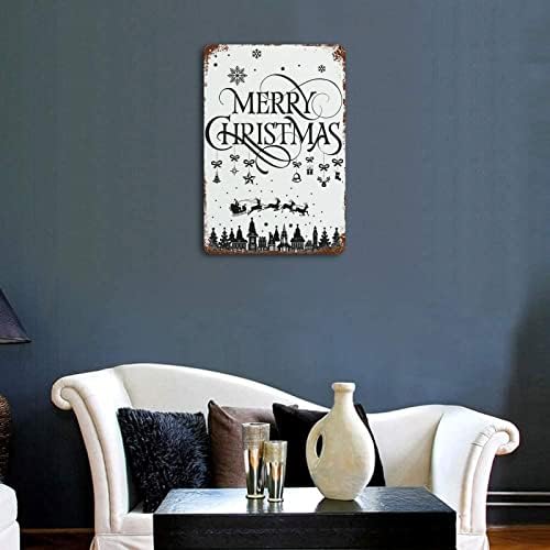 Kao pokloni za djecu Metalni natpisi za popločani znakovi Sretan božićni retro metalni znakovi viseći zidna ploča kuhinja 8 x12 božićni
