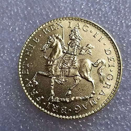 Izazov kovanica Antique Crafts British 1663 Silver Dollar Antique Coin 2723 Zbirka novčića