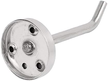 X-DREE kupaonica ručnik okrugla baza jednostruka kuka zidna vješalica srebrni ton dužine 100 mm 3pcs (toalla de baze baza redonda solo