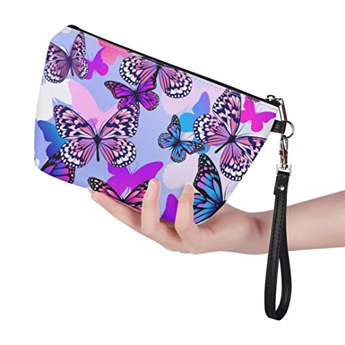 Torbica za kozmetiku, organizator torbice s printom leptira, Torbica za šminku, velika kozmetička torbica, putni organizator, držač