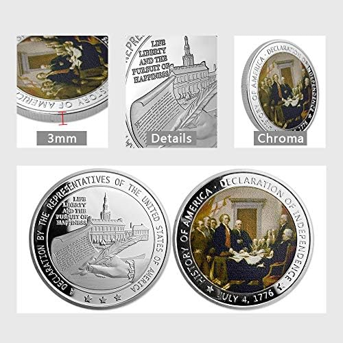 Izazov novčića predsjednik Dan 1776. Američka deklaracija o neovisnosti Komemorativni dar