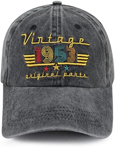 Vintage 1953 originalni šešir za žene muškarce, smiješni podesivi vez oprani pamuk 70 godina stari pokloni bejzbol kapu