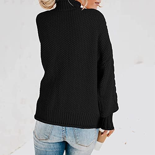 Ženski kornjača Predimenzionirani džemperi 2022 jeseni batwing dugi rukav pulover Ugodno toplo labavo prljavi pleteni džemper vrhovi