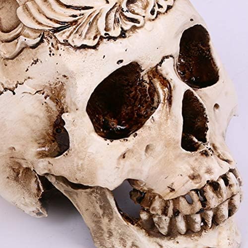 BUSTIOYARD RESON SLUBLE SLUBLE ULICA ULJA Efekt kapljice za Halloween Skeleton glava Skulptura proganjanih kuća rekvizita s odvojivom