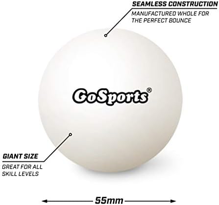 GoSports 55 mm xl Table teniske kuglice 12 pakiranja - Jumbo stolni teniski lopte za trening ili druge igre bacanja