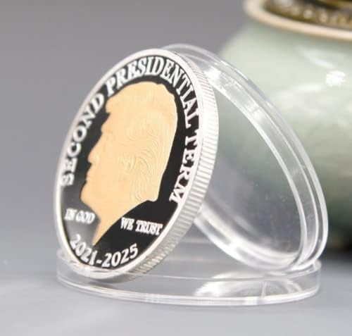 2021-2025 američki predsjednički Trump Izbori Zlatni duoble Color Comemorative Coin Challenge Coins Kolekcionari, 40 mm*3 mm