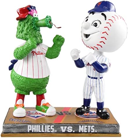 Philadelphia Philles New York Mets - Phillie Phanatic Mr. Met Bobblehead MLB