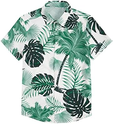 Rumwe muške havajske košulje gumb dolje s kratkim rukavima tropska ležerna košulja na plaži vrhovi