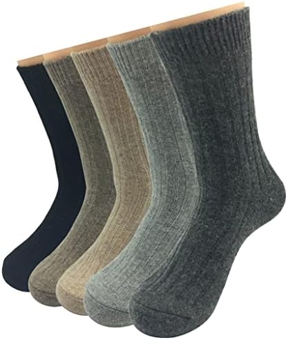 Jieseing 5 parova/čarape s lotom muškarci duga zima topli kašmir udobne čarape muški poklon