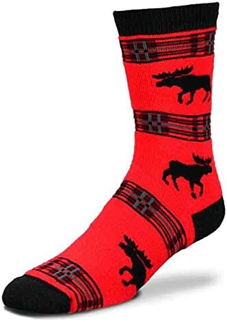 Moose karirane čarape Animal Den, bijelo/sivo/crno/crveno, ženska cipela Veličina: 6-11 ili muškarci Veličina cipela: 5-10
