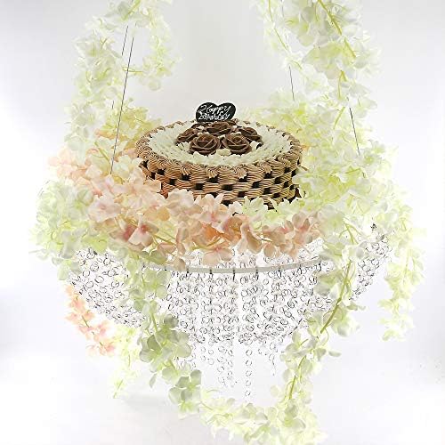 Romantični vjenčani lažni akrilni kristalni luster u stilu draperije viseća ljuljačka za torte u stilu albuma