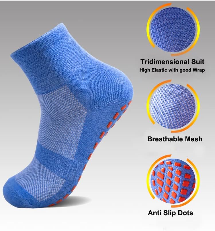 JXLESW Non Slip Trampolin čarape, anti -klipne podne čarape za vježbe, teretana, joga