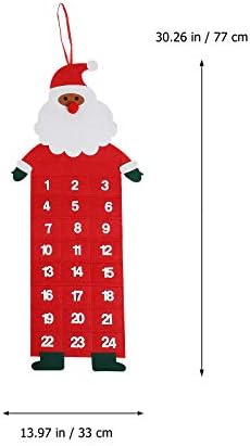 1pcs osjetio Božićni adventski kalendar viseći božićno drvce kalendar odbrojavanja za zabave