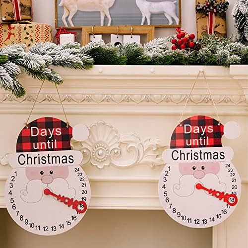 Velike božićne kuglice Božićni ukrasi karirani šešir pokazivač snjegovića drveni kalendar blagdanska atmosfera viseći Božićni ukrasi