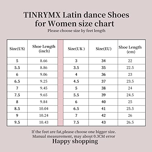 Tinrymx ženske latino plesne cipele otvoreni nožni prst Profesionalna plesna plesna cipela salsa tango, model-ycl526