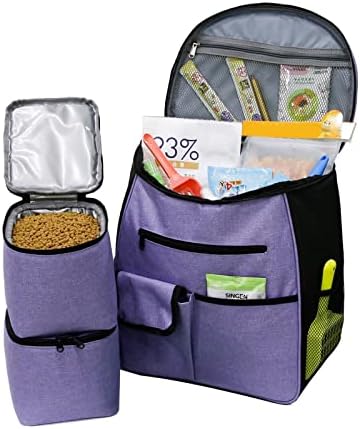 Putna torba za pse _ potrošni materijal putna torba za kućne ljubimce dvoslojni ruksak za kućne ljubimce s torbom za pohranu hrane