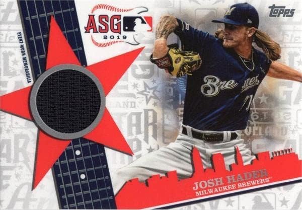 Josh Hader Player istrošen Jersey Patch Baseball Card 2020 Topps All Star ASSRJH - MLB igra korištena dresova