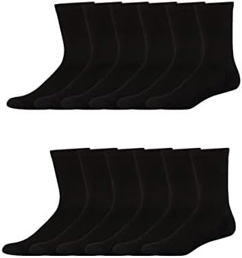 Hanes Mens Obloženi X-temp čarape posade s 12 paketa