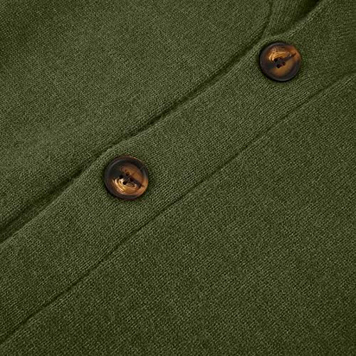 DUDUBABY JELENI džemperi za džempere Mencardigan za muškarce ležerni šala dugačka gumba s dugim rukavima Up Knited džemperi