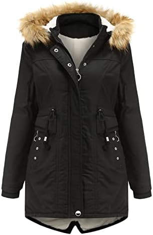 Wytong zimske jakne za žene s kapuljačom zadebljana duga jakna Čvrsta boja s dugim kaputom s kapuljačom s patentnim zatvaračem