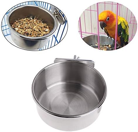 Stara voda za hranjenje kućnih ljubimaca 10oz 20oz 30oz šalica za male životinje za ptice hrčak s držačem šalica za kavez od nehrđajućeg