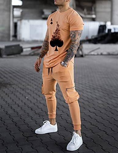 Muška odjeća casual tracksuits sportska odjeća odjeća s kratkim rukavima Track odgovara muškarcima postavljene hlače dvodijelne odjeće