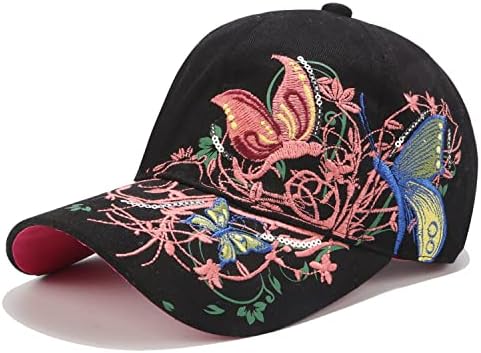 Ženski modni vez cvjetni leptir leptir bejzbol kapica Sunčevi šeširi, podesivi šeširi za muškarce bejzbol kapu