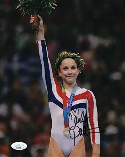 Carly Patterson ručno potpisana 8x10 boja u boji Najbolja poza+zlatna medalja JSA - Autografirane sportske fotografije