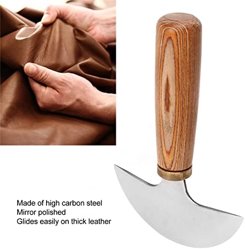 Okrugli kožni nož, visoki ugljični čelik praktična koža za rezbarenje