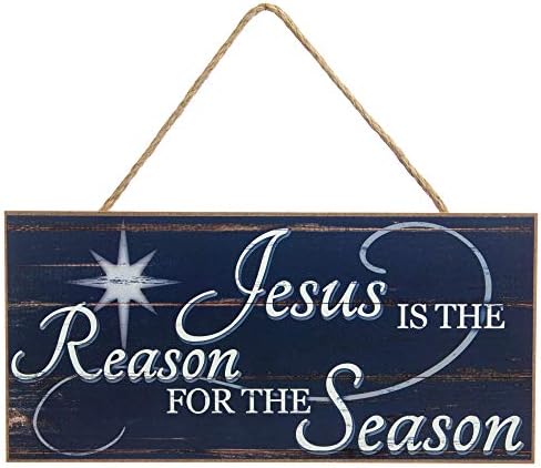 Losea Isus je razlog za dekor u prednjim vratima za viseći natpis 5x10 Rustikalno viseće drvene trijem ukrasi
