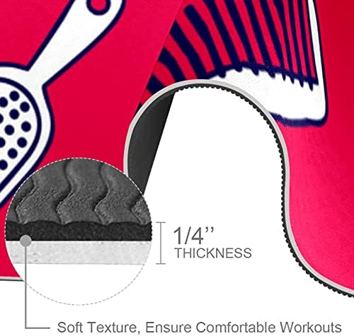 Joga prostirka Frizerski alati s crvenim uzorkom ekološka neklizajuća prostirka za fitness za pilates i vježbe na podu