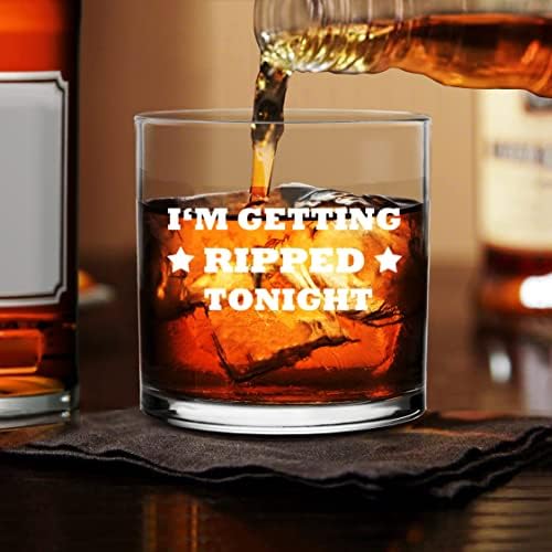 Večeras se otjeram Old Famo Modom Whiskey Rocks staklo 11oz - Bourbon Scotch Lowball Clear Clist Clind - smiješni personalizirani rođendanski