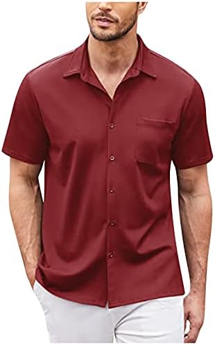 RTRDE muški gumb s kratkim rukavima gore povremene košulje kratke redovne košulje na plaži majice za muškarce
