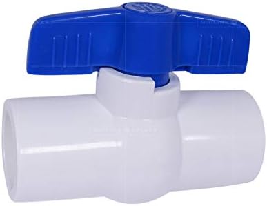 Ventil srednje linije PVC kuglasti ventil s plavom T-ručkom za pitku vodu od 3/4 inča. Spojevi otapala od bijele plastike