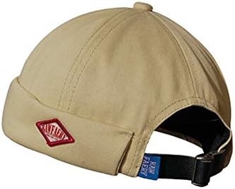 ClAkllie modni rubovi beanie šešir docker cap s vintage kožnim remenom bez vizirskog lubanja kapica mornar radne šešire
