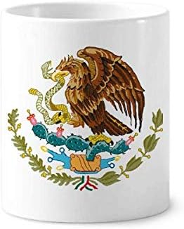 Meksiko National Emblem Country Country četkica za olovke za olovke za olovke Ceramic Stand Cup