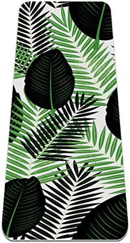 tropski zeleni list debeli 1/4 protuklizni prostirač za vježbanje i fitness za jogu, pilates i podnu kondiciju