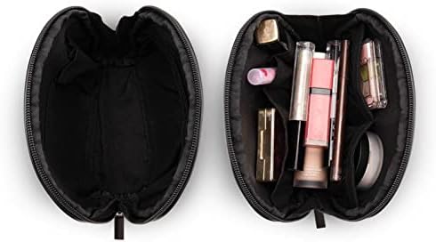 Kozmetičke torbe za žene, torbice torbice šminke organizator za skladištenje torbe za šminku djevojke, smeđa narančasta jednostavna