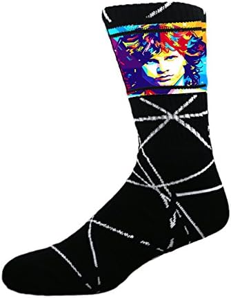 Moxy čarape crne psihodelične Jim Morrison boje sublimirane čarape