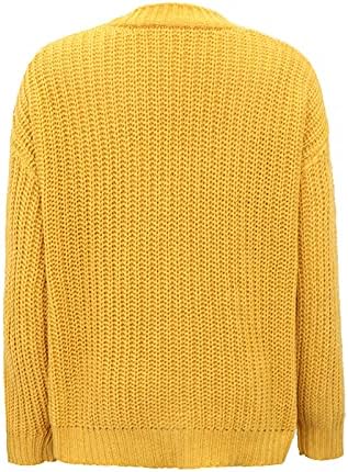 Ženski labavi V-izrez gumbi velike veličine kardigan debela linija džemper bluze kardigans pulovers hoodie polos